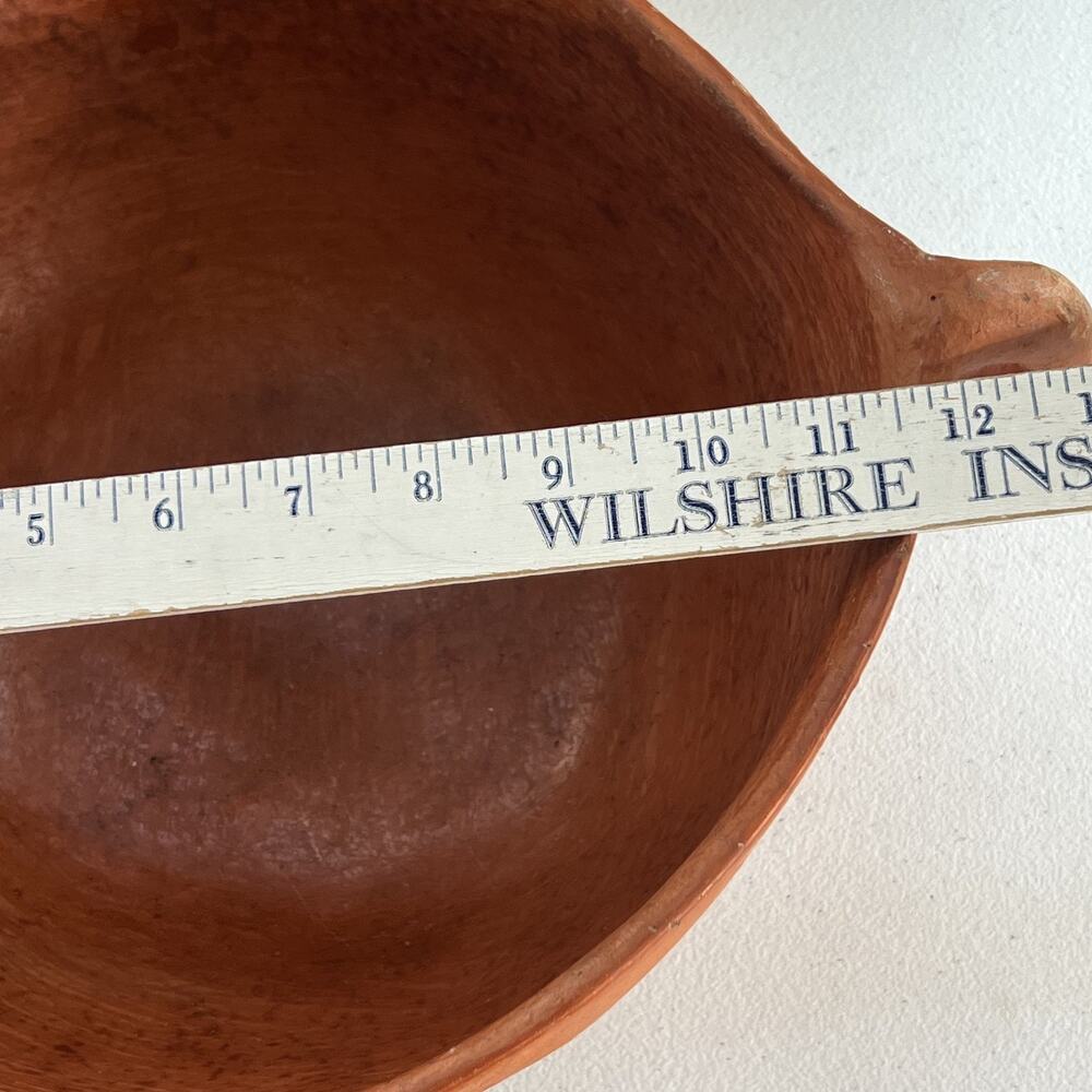 Handmade Terra-cotta Clay Art Pottery Handle Spout Bowl - Picture 9 of 12